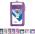 Wisdompro Badge Holder with Zip, 2-Sided Vertical PU Leather College ID Holder with Lanyard Strap - Purple