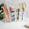 Martha Stewart Kerry Plastic 4 Compartment Pen Holder, Office Desktop Organizer with Gold Trim