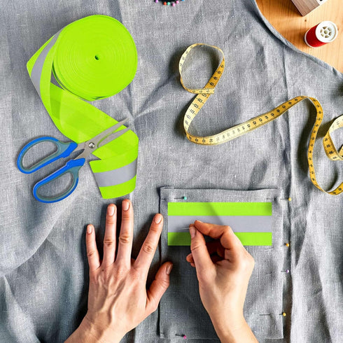 2'' x 59ft Reflective Tape for Clothing, High Visibility Reflective Fabric Strips for Safety Running Gear Clothes