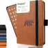 Dingbats* Wildlife A6 Plain Pocket Notebook - PU Leather Hardcover Small Writing Journal with Elastic Closure