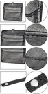 Wisdompro 2-Sided PU Leather ID Badge Holder with Zip, 1 ID Window, 4 Card Slots, 1 Side Zipper Pocket, 20 Inch Lanyard