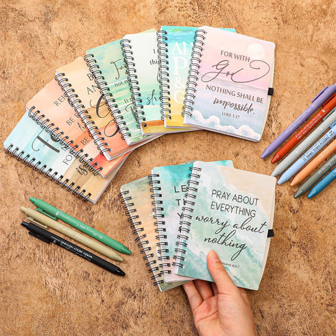 Harloon 20 Set 2024 Christian Gift Spiral Notebooks, Bible Verse Journals, Inspirational Notepad for Church