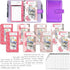 Budget Binder Kit | 8 Premium Cardstock Binder Envelopes | Purple Iridescent - Dahlia