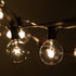 10 G50 2" Bulbs 1 Hometown Evolution, Inc. Foot Patio String Lights with Clear Globe and Black Wire (+ Free Spare)