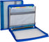 C-Line Zippered Binder with Expanding File, 2" Expansion, 7 Sections, Zipper Closure, Letter Size, Bright Blue