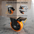 3 Inch Caster Wheels Set of 4 Heavy Duty Locking Industrial Swivel Top Plate Casters for Furniture