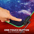ENHANCE Small Mouse Pad with LED Lighting (13.3 X 10.8 inches) - Gaming Mouse Pad Desk Mat with 7 Color Options, 3 Lighting Effects, Smart Control Button, Non-Slip Rubber Grip - Galaxy by ENHANCE