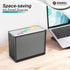 Hanging File Organizer, Letter-Size File Holder Filing Box with 5 Hanging Folders, Metal Mesh Desk File Folder Storage