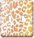 3dRose Orange and Yellow Leopard Print - Double Toggle Switch Cover