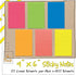 Better Office Products Lined Sticky Notes, 4 x 6, 6 Pack, 300 Sheets (50/Pad), Self Stick Notes with Lines, 6 Bright