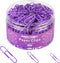 Purple 500pcs Assorted Sizes Paper Clips, Vinyl Coated for Office, School