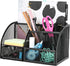 Exerz Desk Organizer Black Office Supplies, Desktop Pencil Pen Holder with Drawer for Home Workspace Storage