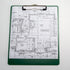 Officemate OIC Recycled Plastic Clipboard, Letter Size, Green (83063)