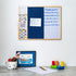 IVEI Combination Board - Pin and White Board Combo, Dry Erase and Bulletin Board, 15in X 19in, All Purpose (Blue)