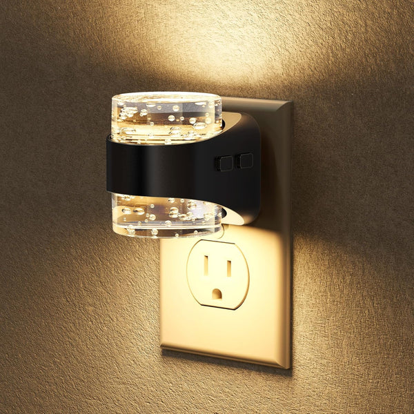 Briignite LED Night Light Plug into Wall, Dimmable Night Light with Bubble