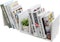 MyGift White Wood Desktop Bookshelf Organizer, Expandable Adjustable Display Shelf Book Rack