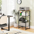 Printer Stand Holder 4 Tier - Heavy Duty Metal Shelving Unit for Office Organizer, Industrial Printer Side Table with