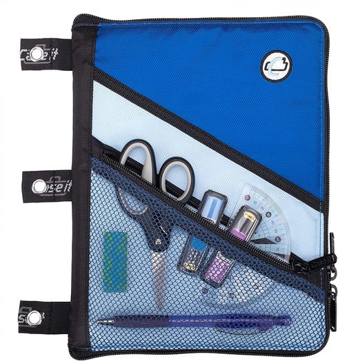 Case It Tablet Binder Accessory, Padded Tablet with 3 Steel Grommets, Fits Any Standard 3 Ring Binder, Blue