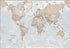 Large Map of the World, Silk Art Print World Map, Neutral Tones, 23 x 33