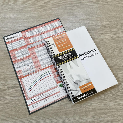 Pediatrics H&P Notebook, Medical History and Physical, 100 Medical Templates with Perforations
