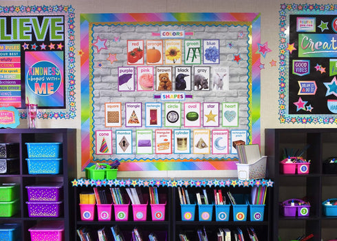 Teacher Created Resources Colorful Photo Shapes & Colors Cards Bulletin Board (TCR8799)