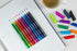 Schneider Vizz M (Medium) Ballpoint Pen, 1.0 mm, Transparent Barrel, Assorted Ink Colors, Pack of 10 Pens