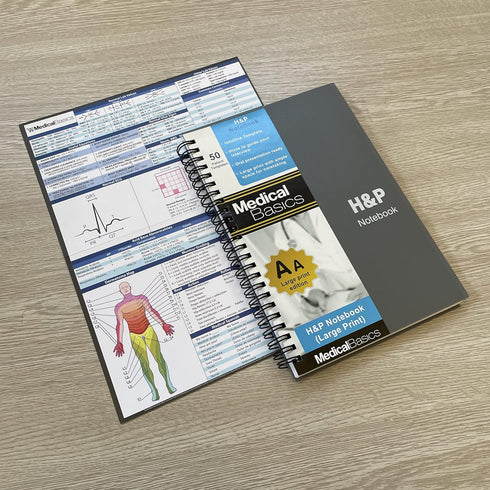 H&P Notebook (Large Print), Medical History and Physical, 50 Medical Templates with Perforations
