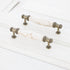 Set of 4 Marble Ceramic Handle Antique Cabinet Door Pulls - Modern Euro Style 3.78 inch(96mm)