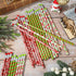 Whaline 100Pcs Christmas Candy Cane Writing Pencils with Erasers, Red Green Wood Xmas Winter Stationery Gift, 4 Styles