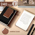 Yoment Top Spiral Notebook Leather Large Steno Pads 240 Pages Spiral Notepad for Work 7x10 Top Bound Steno Notebook, 100 GSM Thick Paper, Left Handed Notebooks for Office College School, Brown by Yoment
