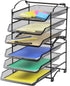 Simple Houseware 3 Tier Stackable Desktop Document Letter Tray Organizer, Black by Simple Houseware
