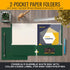 Better Office Products Two Pocket Portfolio Folders, 50-Pack, Dark Green, Letter Size Paper Folders