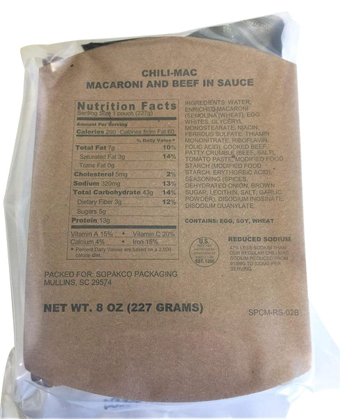 Ozark Outdoorz, LLC 6/2021 Pack 6/2026 16 Eat-2021 Date - expiration MREs with MREs-Reduced Sodium Food Rations-Meals