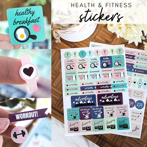 Planner Stickers - Set of Over 1,000 Colorful Stickers, 20 Sheets for Busy Bee Planners