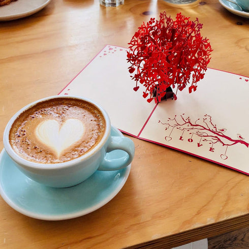 Pop Up Love Tree Card by DEVINE Cards | Happy Valentines Day Card for Wife, Husband, Mothers Day, 3D Pop Up Birthday