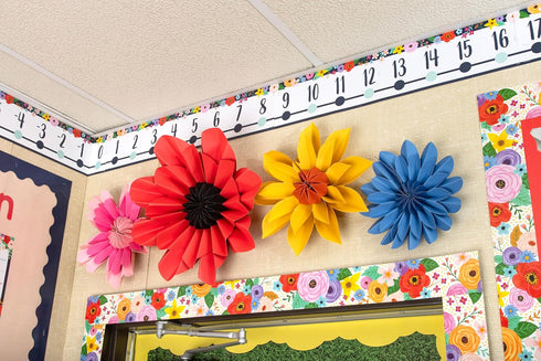 Teacher Created Resources Wildflowers Number Line Bulletin Board (-20 to +120) (TCR6817)