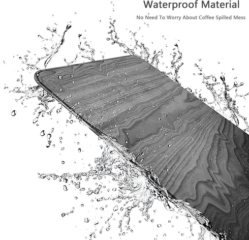 YSAGi Hard Mouse Pad,Ultra Thin Wood-Textured PU Leather Mouse Mat,Waterproof Non-Slip Rubber Base Mousepad