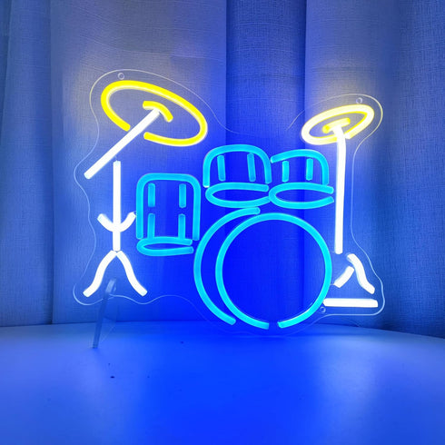 Dimmable Drum Neon Light Sign, LED Neon Lights for Wall Decor, Neon