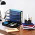 Simple Houseware Desktop Document Tray Organizer with Sliding Drawer/Caddy/Hanging File Section, Black by Simple Houseware