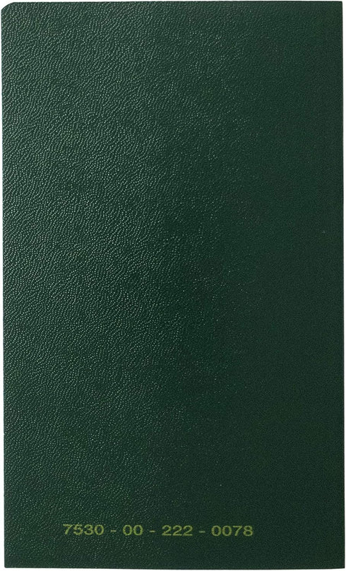 Tacticai 12-Pack Green Military Memorandum Book, 3.25” x 5.5”, 144 Pages, Pocket-Sized Paper Pad, NSN 7530-00-222-0078