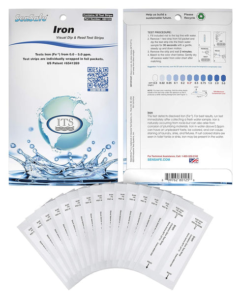 Industrial Test Systems SenSafe 480125 Iron Check, Pack of 30 Test Strips, 0-5ppm Range