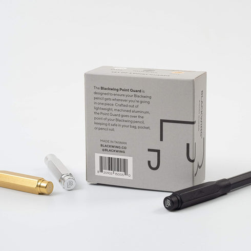 Blackwing Point Guards, Set of 3, Protects Pencil Points, Mixed Color Pack (Gold, Silver, Black)