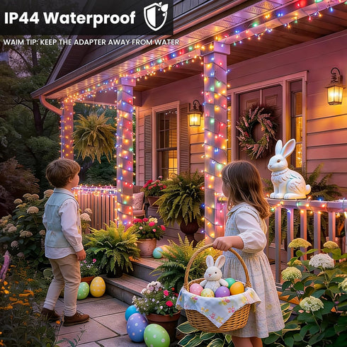 115ft 350 Toodour Easter Lights RGB String Lights, LED Color Changing String Light with Remote & Timer, Waterproof