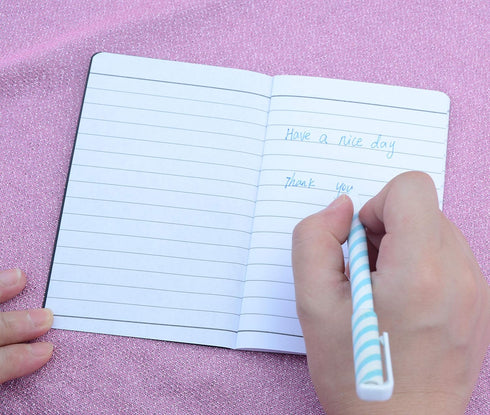 Yansanido 24 Pcs Pocket Notebook, 5.5 Inch x 3.5 Inch, Black Cover, 32 Sheets, 8 mm Ruled Pages, 70 Gsm Paper