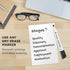 Dry Erase Sticky Notes - 10 Pack of 4x6 Inch Reusable Whiteboard Stickers for Smooth Surfaces, No More Paper