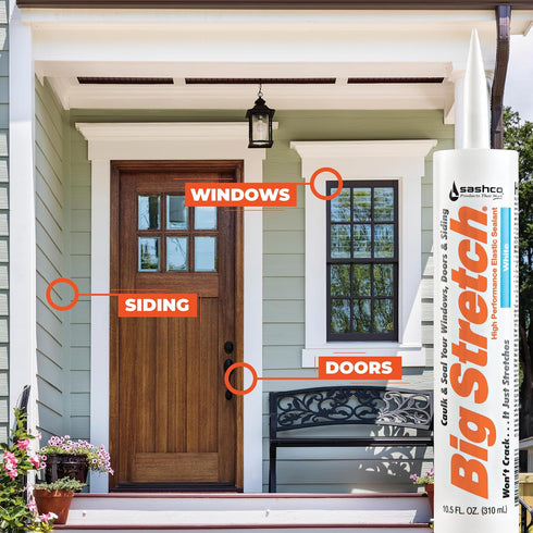 Sashco 10008 Big Stretch Caulk, Dark Brown, 10.5-ounce