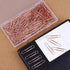 Rose Gold Paper Clips, 200 pcs Smooth Finish Steel Wire Paperclips, 50mm Medium Size for Document Organizing Office
