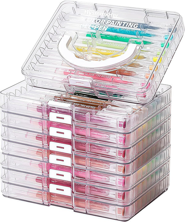 HysmmxHer 72 Advanced Colored Gel Pens Set, 0.6mm Fine Point for Black Paper