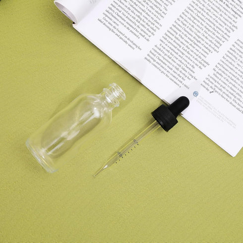 48 Pack, 2oz Glass Dropper Bottle, Leak-Proof Design for Easy Travel, Preety Texture Tincture Bottles with Scales