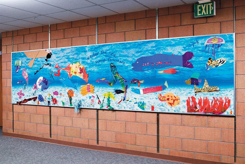 Fadeless Bulletin Board Paper - Fade-Resistant Paper for Classroom Decor, 48” x 12’, Under the Sea, 1 Roll